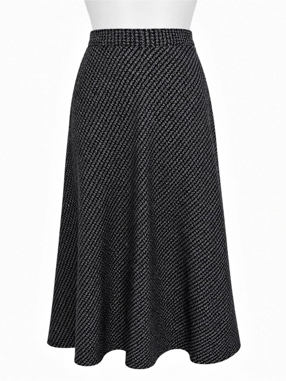 Vintage Sag Harbor Wool Blend Tweed A-Line Midi Skirt Size 10 USA